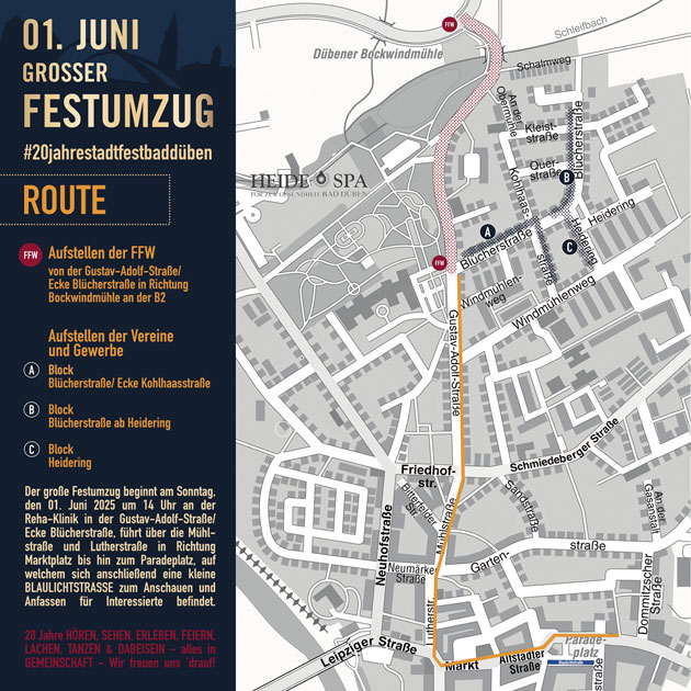 Grafik Lageplan Festumzug